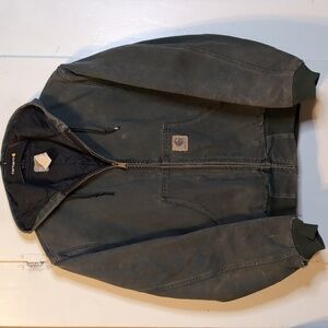 Vint. 🇺🇲made Carhartt JQ243 Hooded Duck Coat mens medium
